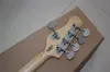 5 str￤ngar Cherry Burst Electric Bass Guitar med 9V Battery Amplifier Circuit Maple Fingerboard Music Man Stingray