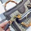 WomenLeather jumbo s Printed Diana Mini Tote Bags Hardware Bamboo Handles Designer Female Shoulder Crossbody Beach Shopping Bag Handbag