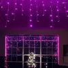 Chaînes de lumières de Noël, cascade, décoration extérieure, 5M, 0.4-0.6m, rideau LED, fête, jardin, avant-toit de mariage