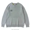 God Season 7 Double Thread 2023ESS Letter Round Neck Sweater Fog High Street Sweater Men Top Quality Knit Feel Plush Warm Women's Hoodie