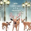 Dekoracje świąteczne 3 rozmiary Renifer Deer Xmas Elk Pluszowy symulacja dla domu Wesołych lat ozdobnych