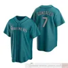 2021 Men #24 Ken Griffey Baseball Jerseys Stitched 51 Ichiro Suzuki 15 Kyle Seager Custom Women Youth KIDS Alternate Jersey