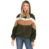 Veste chaude et douce à fermeture éclair pour femme, manteau en peluche, avec poche, Teddy, vêtements d'extérieur, à capuche, collection automne-hiver 2022