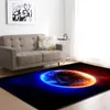 Carpets Red Rose Earth Sunset Carpet For Living Room Bedroom Kids Children's Rug Round State House Floor Cover