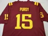 Femmes Iowa State Cyclones # 15 Brock Purdy LADIES véritable broderie Maillot de football collégial Taille S-4XL personnalisé n'importe quel maillot de numéro de nom