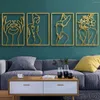 Decorative Figurines Nordic Home Decoration Living Room Golden Metal Macrame Wall Decor Ledges Item Accessories Gift