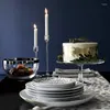 Kerzenhalter Moderne Nordic Glas Stand Stick Hochzeit Hohe Kleine Tisch Kegel Säule Portavelas Wohnkultur AD50CH