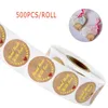 Prezent Roll Roll Gold Stamping Dziękuję Labelka naklejki do pieczenia 1 cal