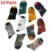 Herrensocken, 10 Paar, Baumwolle, Rundhalsausschnitt, für Männer, Sport, Damen, lange Röhre, Sox, Frühling und Herbst, weich, warm, atmungsaktiv, elastisch, ohrenhebende Socke