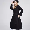 Fashion Casual Designer Trench Coats Womens Long Windbreaker Populära självodling Temperament Solid Color Jacket