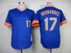 Vintage Baseball Jersey 17 Keith Hernandez 18 Darryl Strawberry 30 Michael Conforto 1969 31 Mike Piazza 41 Seaver Cespedes Männer Frauen Jugend