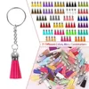 Smyckesp￥sar 400 stycken Keychain Tassels L￤der Tassel Pendants Fringe For DIY Key Rings Craft Supplies