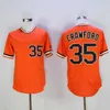 Vintage Baseball Jersey 35 Brandon Crawford 36 Gaylord Perry 40 Madison Bumgarner Willie McCovey Johnny Cueto 1962 Blank Jerseys Männer Frauen