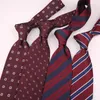 Bow Ties Necktie for Men Business Meeting Gravatas Homens 패션 폴리 에스테르 남자 공식 8cm 줄무늬 남자 넥타이 셔츠 액세서리 넥타이