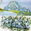 50 cm DIY künstliche dekorative Blumenreihe Acanthosphere Eukalyptus Hochzeit Home Hintergrund Dekor Blumen Rose Pfingstrose Hortensie Pflanzenmischung Bogen Tischdekoration