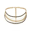 B￤lten Kvinnor Metallimitation Pearl Chain Belt Gold Luxury Jewelry franse midje Fashion Party Hiphop Body Multilayer Chains rem