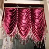 Cortina roxo vermelho corredor restaurante romano fenix vento elegante lobby cortinas do quarto valance