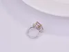Wedding Rings Square Pink Luxury Female White Stone Ring Fashion Jewelry Crystal Promise Engagement For Women