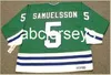 Herren Vintage #5 ULF SAMUELSSON Hartford Whalers 1989 CCM Hockey Jersey individuell mit beliebiger Namensnummer