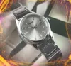 Üst model klasik cömert kuvars saat 41mm kuvars hareket ince paslanmaz çelik kasa saati fand ekran safir cam süper erkek kol saati montre de lüks