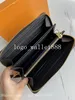 Women wallet card holder Single zipper WALLET stylish way to carry around money cards coins with box Fashion classical men leather265f