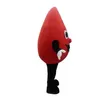 Costume de mascotte goutte rouge de sang déguisement Halloween Fantasia pour les activités de bien-être public Saint Valentin fête dragon Noël