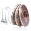 STRIPS 220V 110V LED Strip Licht Witblauw Rood Warm Waterdichte Flexibele lamp Tape 60 LED Home Decoratie 1m 10m 20m 50m