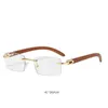 Solglas￶gon Punk Rimless Men's New Design Vintage Shades UV400 Frameless Gradient Lunettes