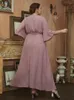 Robes de grande taille TOLEEN femmes grand élégant Maxi 2022 été rose col en V évasé surdimensionné longue soirée Festival vêtements