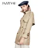 Fashion Womens Trench Coat Waterproof Cotton Double-breasted Short Outerwear coats