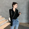 Frauen Pullover Herbst frauen Langarm Koreanische Frühling Weibliche Mock Neck Einfarbig Gestrickte Pullover Soft Slim Strickwaren top