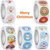 Gift Wrap 9 Styles 500Pcs/Roll Christmas Snowman Santa Claus Decor Labels Seal Stickers DIY Paper Sticker