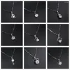 Pendant Necklaces 10/20Pcs/Lot Fashion Love Cross Heart Key Zircon Charm Necklace Jewelry For Women Engagement Mix Style Party Gift