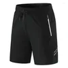 Running Shorts Mens Fitness Workout Sport Short Pants midja mesh Reflektivt strip lappt￤cke tennis baskettr￤ning