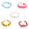 Bandanas 5 stcs Flower Hoofdband Bloemen Bloemen Garland Hair Band Tiara Decoratie