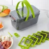 Keukengereedschap fruit- en groentegereedschap 22 stks keukenaccessoires draagbare dicer multi manual slicer hand druk op groente chopper