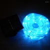 Strängar LED Solar Garden Light 2 Mode Outdoor Waterproof String 10m 100 lysdioder RGB Fairy For Decoration White Blue Warm