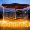 Stringhe 3X2M 10X1M 6X4M Natale LED Net Light Outdoor Mesh Tree Wrap Bush Fairy String Holiday Xmas Curtain Garland