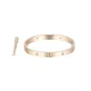 Barcelets de manguito de mano 316L acero inoxidable de 18 km de oro chapado de oro brazalete de brazalete para tornillo para hombres y mujeres Regalo aniversario