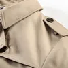 春秋の女性トレンチコートイングランドスタイルジャケット女性防水クラシックダブル胸肉カーキアウターコート