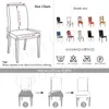 Camas de cadeira 2022 jantar removível spandex impressão de florca de capa de assento na cozinha moderna para banquetes