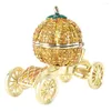 Jewelry Pouches Pumpkin Carriage Decorative Display Organizer Trinket Box For Kids Girls Teens