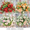 Fleurs décoratives faites sur commande boule de fleurs artificielles pièce maîtresse de Table en soie pour la fête événement mariage décor route plomb Bouquet