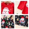 Special Occasions Christmas Toddler Kid Girls Clothes Set Santa T shirt Tops Plaid Skirts Outfits Xmas Halloween Pumpkin Costume Children Clothing T221014