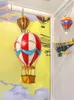 Figuritas decorativas, globo de aire de hierro forjado de pavo, decoración para colgar en la pared, accesorios para Club, manualidades, adornos para habitación de niños, cumpleaños