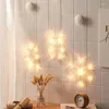 Strings Santa ClauseLed Warm White Window Sucker Light Happy Year Decoration For Home Battery Powered Holiday Lamp One LED String