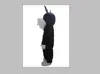 Hochwertiges schwarz-weißes Katzenmaskottchenkostüm mit Kopf für Erwachsene zum Verkauf