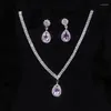 Chains Rhinestone Waterdrop Necklace Bridal Jewelry Accessories Wedding Dress Set Supplies