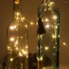 Dizeler güneş enerjisi mantar şarap şişesi ışık diy Noel dekorasyon su geçirmez LED ip çubuğu durdurucu