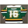 #16 BRIAN PROPP Minnesota North Stars 1990 CCM Vintage Home Hockey Jersey Stitch elk naamnummer